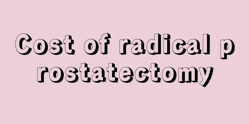 Cost of radical prostatectomy