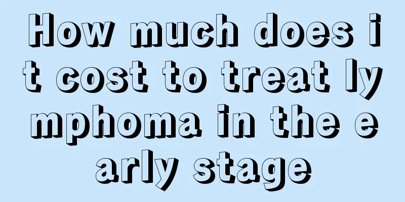 How much does it cost to treat lymphoma in the early stage
