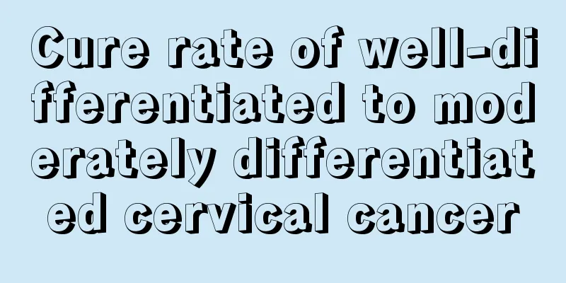 Cure rate of well-differentiated to moderately differentiated cervical cancer