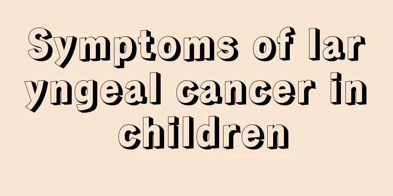 Symptoms of laryngeal cancer in children