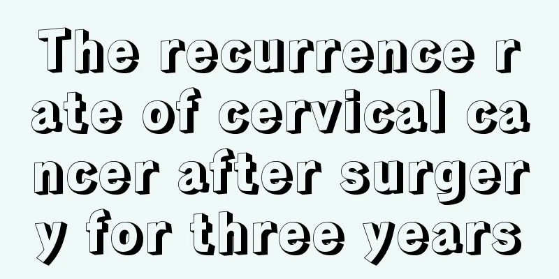 The recurrence rate of cervical cancer after surgery for three years