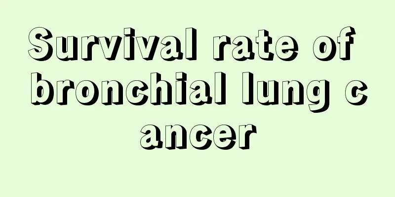 Survival rate of bronchial lung cancer