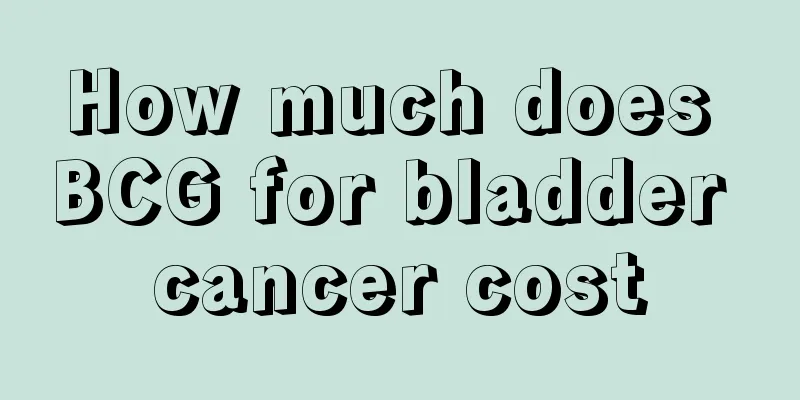 How much does BCG for bladder cancer cost