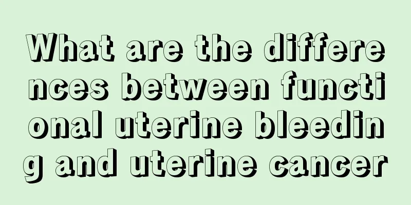 What are the differences between functional uterine bleeding and uterine cancer