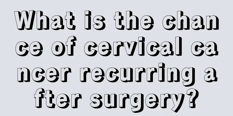 What is the chance of cervical cancer recurring after surgery?