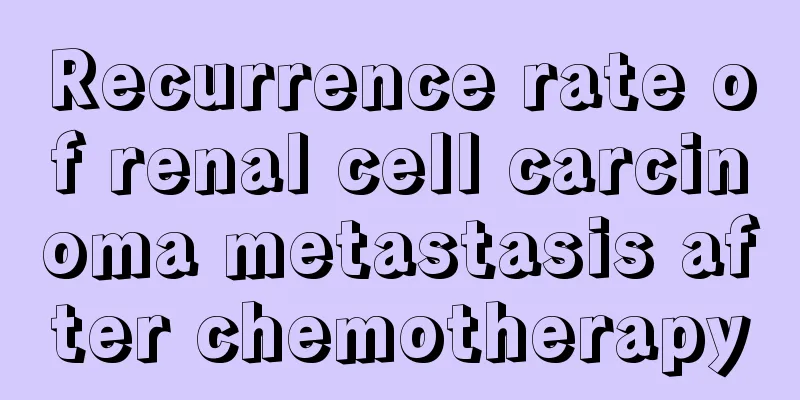 Recurrence rate of renal cell carcinoma metastasis after chemotherapy