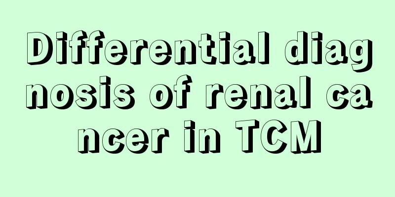 Differential diagnosis of renal cancer in TCM