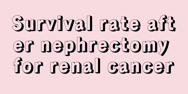 Survival rate after nephrectomy for renal cancer