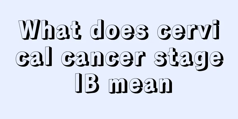 What does cervical cancer stage IB mean