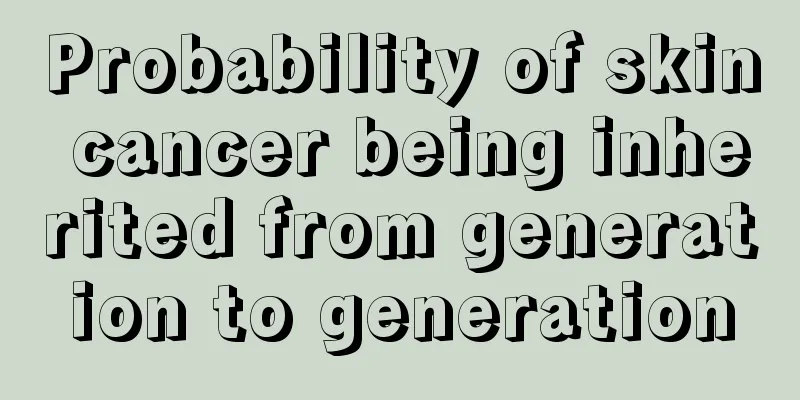Probability of skin cancer being inherited from generation to generation