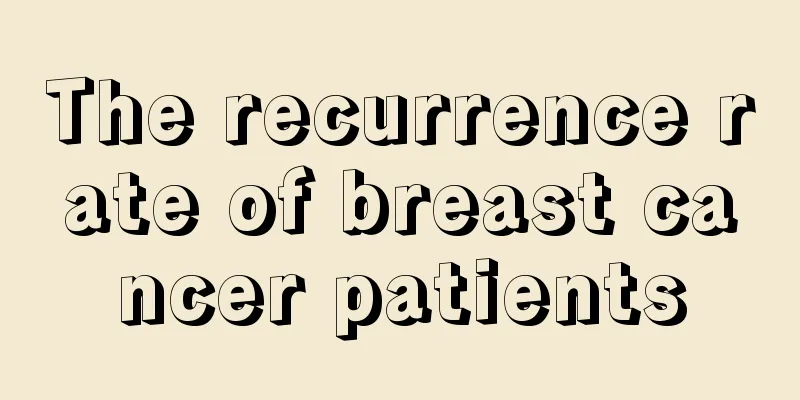 The recurrence rate of breast cancer patients