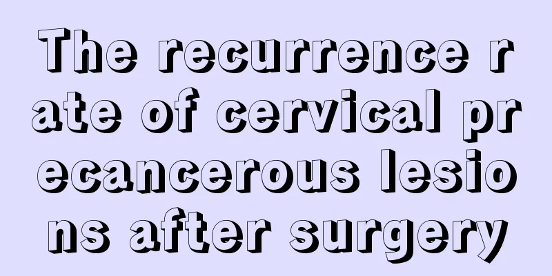 The recurrence rate of cervical precancerous lesions after surgery