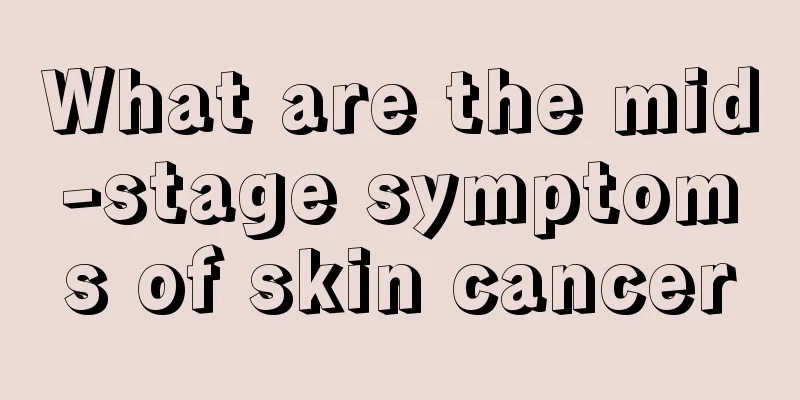 What are the mid-stage symptoms of skin cancer