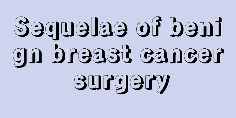 Sequelae of benign breast cancer surgery