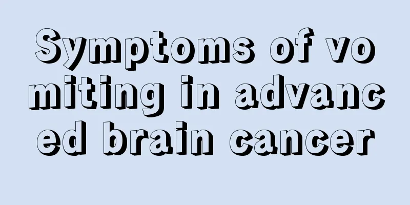 Symptoms of vomiting in advanced brain cancer