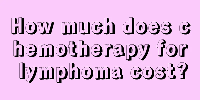 How much does chemotherapy for lymphoma cost?