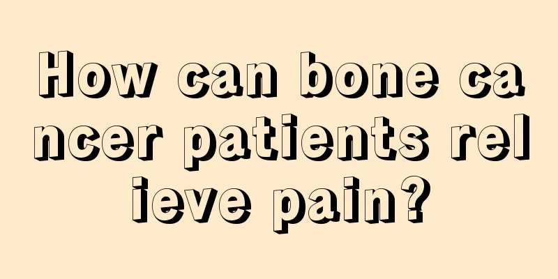 How can bone cancer patients relieve pain?