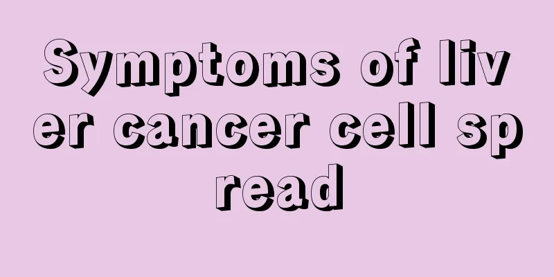 Symptoms of liver cancer cell spread