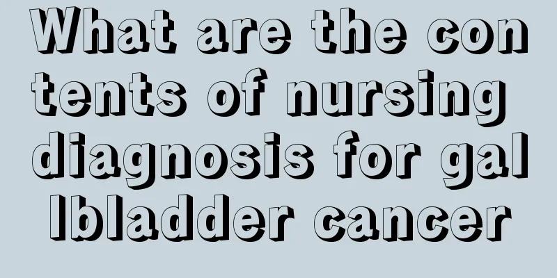 What are the contents of nursing diagnosis for gallbladder cancer