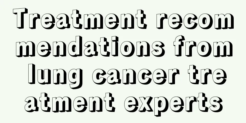 Treatment recommendations from lung cancer treatment experts