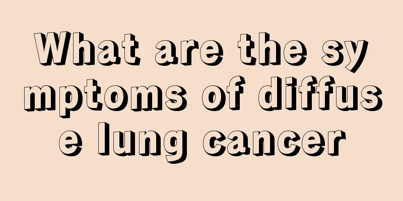 What are the symptoms of diffuse lung cancer