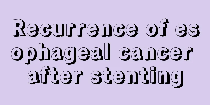 Recurrence of esophageal cancer after stenting