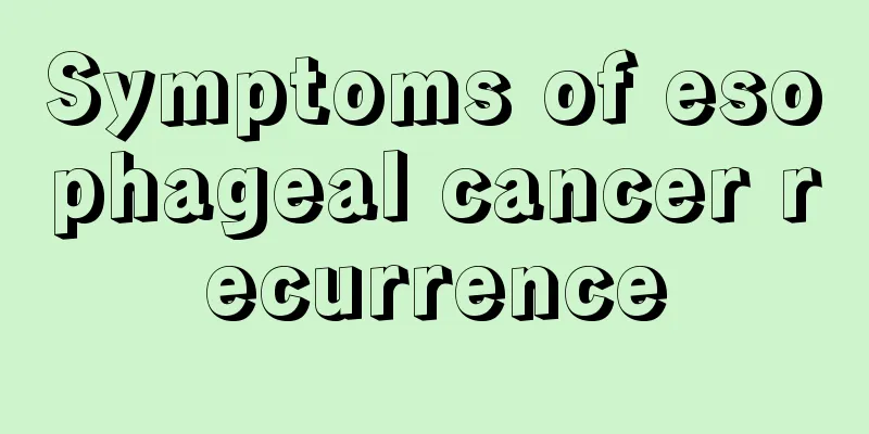 Symptoms of esophageal cancer recurrence