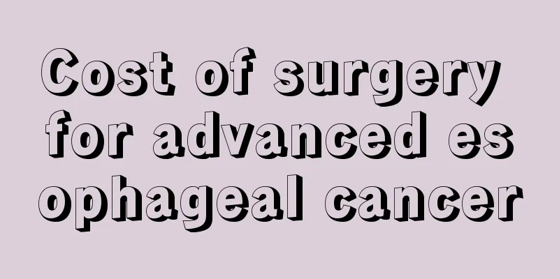 Cost of surgery for advanced esophageal cancer