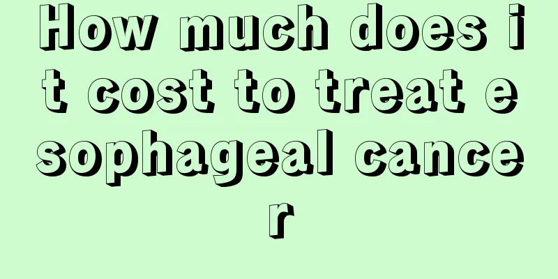 How much does it cost to treat esophageal cancer