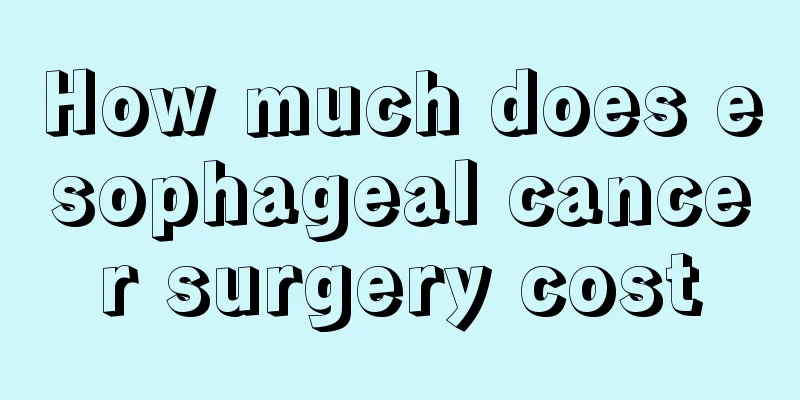 How much does esophageal cancer surgery cost
