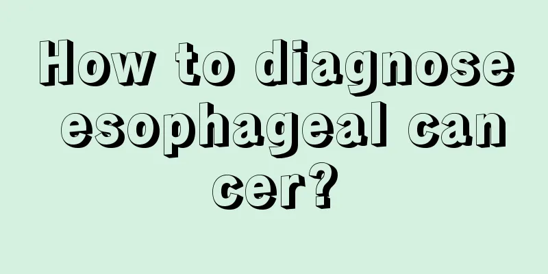 How to diagnose esophageal cancer?