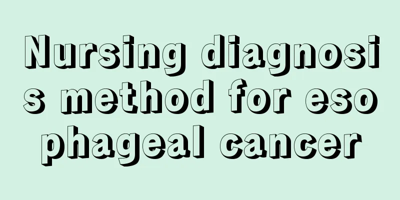 Nursing diagnosis method for esophageal cancer