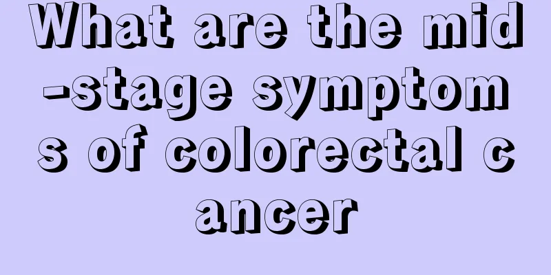 What are the mid-stage symptoms of colorectal cancer