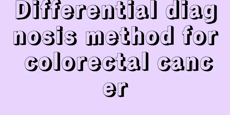 Differential diagnosis method for colorectal cancer