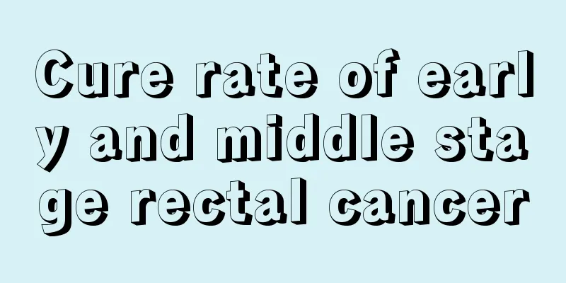Cure rate of early and middle stage rectal cancer