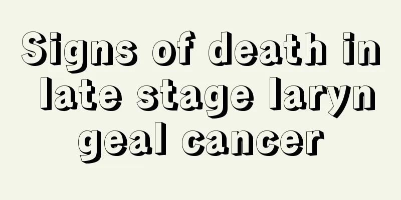 Signs of death in late stage laryngeal cancer