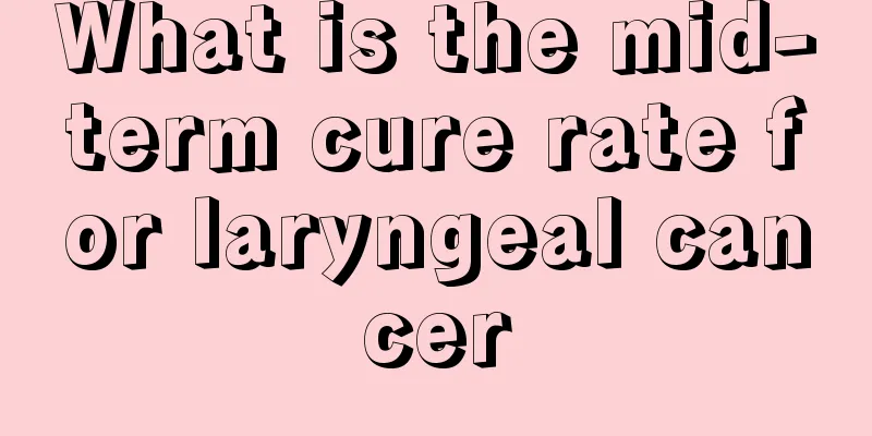 What is the mid-term cure rate for laryngeal cancer