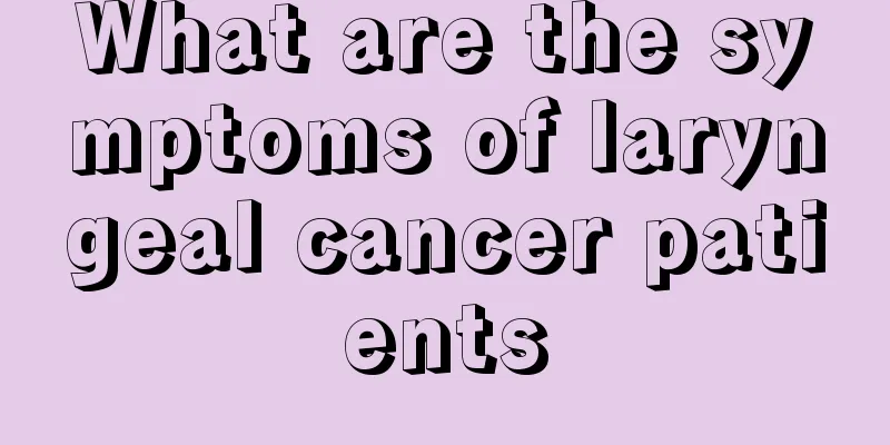 What are the symptoms of laryngeal cancer patients