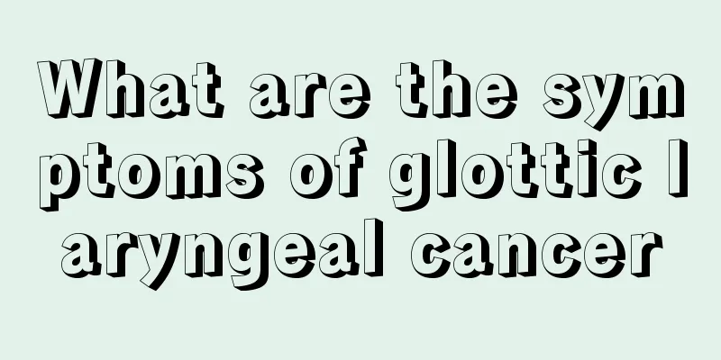 What are the symptoms of glottic laryngeal cancer