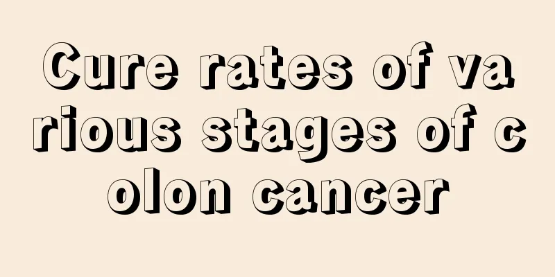 Cure rates of various stages of colon cancer