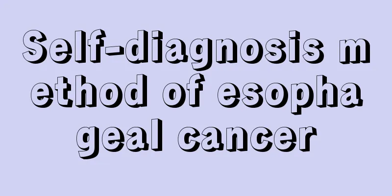 Self-diagnosis method of esophageal cancer