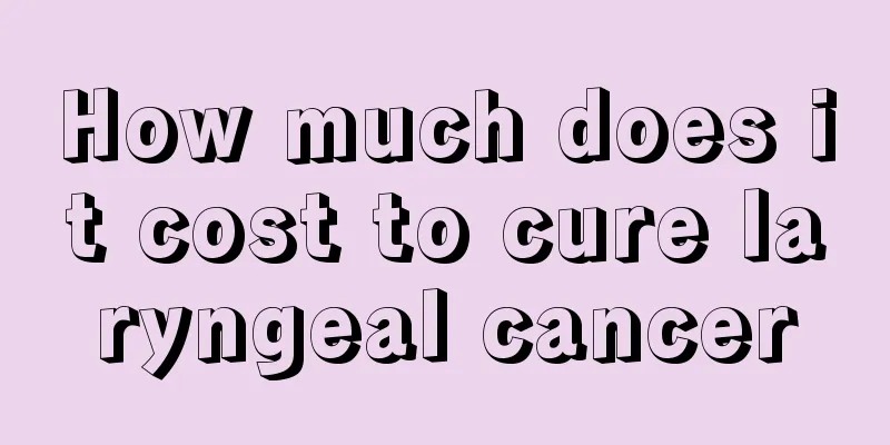 How much does it cost to cure laryngeal cancer