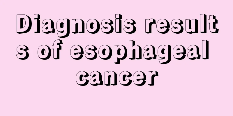 Diagnosis results of esophageal cancer