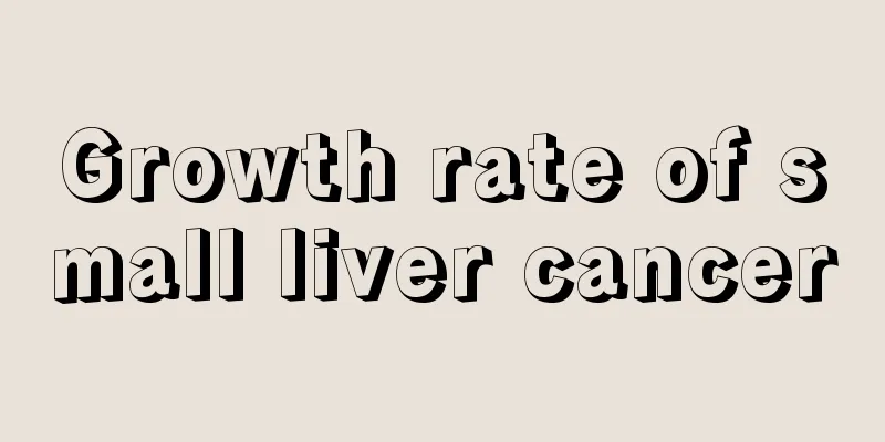 Growth rate of small liver cancer