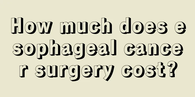 How much does esophageal cancer surgery cost?