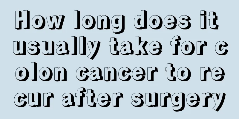 How long does it usually take for colon cancer to recur after surgery