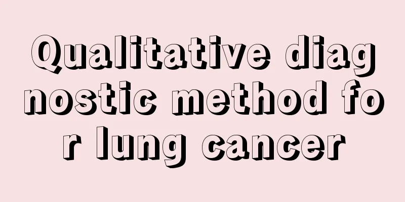 Qualitative diagnostic method for lung cancer