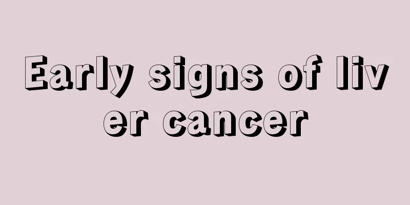 Early signs of liver cancer
