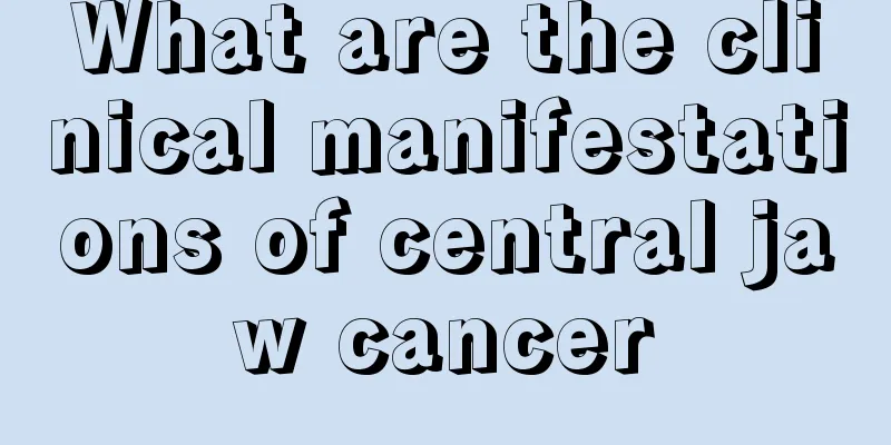 What are the clinical manifestations of central jaw cancer