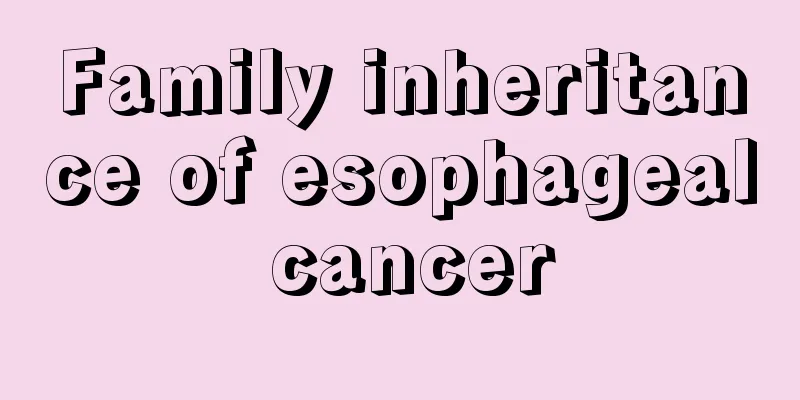 Family inheritance of esophageal cancer
